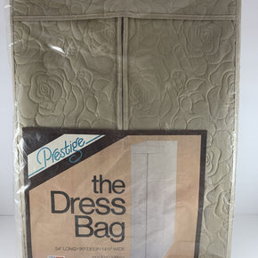 Prestige Vintage Garment Bags Hanging Closet Organizer Storage Dresses Beige NEW