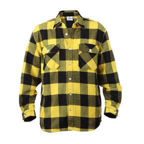 Rothco Extra Heavyweight Buffalo Plaid Flannel Shirts 4739, Choose Sizes M-XXL / Color Yellow / Size X-Large