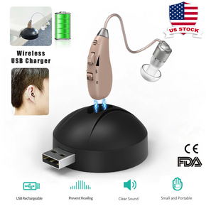 Hearing Aids Digital Rechargeable BTE Ear Aid Hearing Sound Enhancer Amplifier / Pack 1 Pair