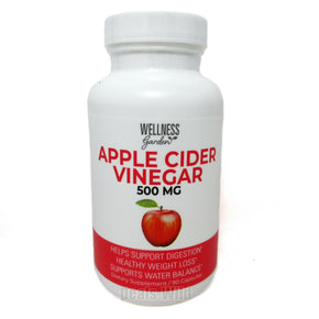 Apple Cider Vinegar 500mg Pills 90 Capsules Wellness Garden Digestion ACV