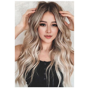 Long Wavy Wig Ombre Blonde Wigs|My First Wig|Water Wave Wig|Wig Studio 1|Hair