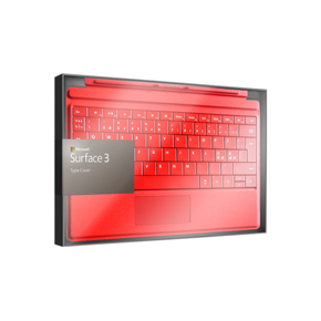 Microsoft Surface 3 Type Cover Keyboard | US/Nordic QWERTY Layout | Black / Red / Model A7Z-00037