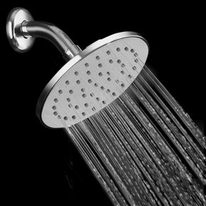 Hydroluxe High Pressure Chrome Rainfall 6 inch Round Shower Head