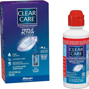 Clear Care Cleaning Disinfection Solution Travel Set TSA Approved Discontinued