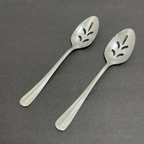 Farberware BROOKFIELD Stainless Pierced Serving Spoons - Lot of 2