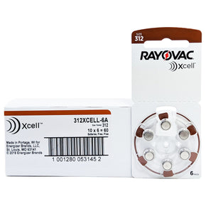 Rayovac XCell  312 Batteries Replaces for Proline Advanced 60 Cells Expires 2026