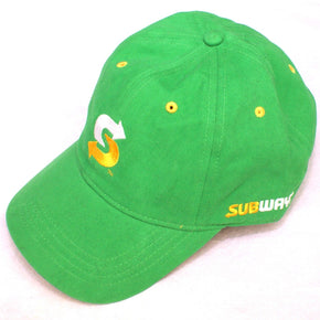 Subway Employee Uniform Green Cap Hat, Adjustable, One Size Fits All