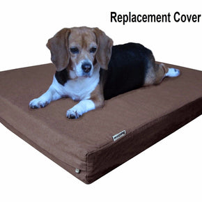 PET DOG BED Replacement COVER Brown Durable Denim Jean Duvet Case Dogbed4less / Bed Size 41"X27"X4" crate size