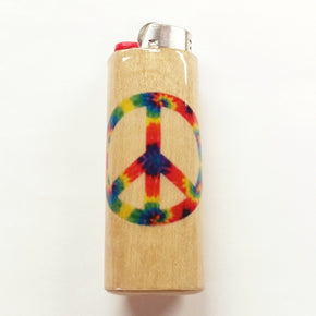 Peace Sign Lighter Case Holder Sleeve Cover Fits Bic Lighters