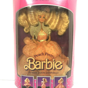 Vintage 1989 Peach Pretty Barbie Doll Special Limited Edition Mattel MIB 4870