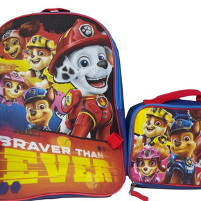 Little Boys School Large Backpack Lunch box Set Cartoon Book Bag Kids Children / Choose Paw Patrol 2