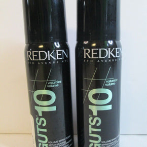 2 x Redken Guts 10 Volume Spray Foam 2 oz  ea Control Level Medium Travel Size