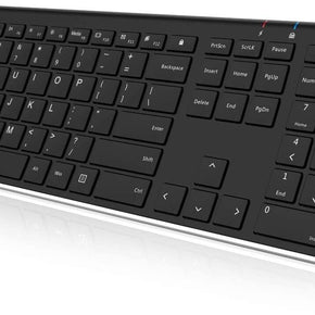 Arteck 2.4G Wireless Keyboard Stainless Steel Ultra Slim Full Size Keyboard