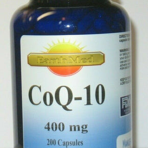 COQ-10 400mg per capsule  "200 Capsules"  6+ Month Supply  Expires 2024 Coenzyme