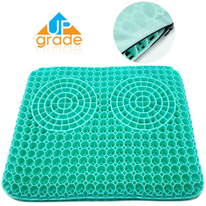 Gel Seat Cushion Double Thick Seat Cushion and Non-Slip Cover Breathable Design