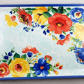 The Pioneer Woman Melamine Delaney Cobalt Blue Serving Tray, 18"×11" NEW