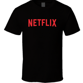 Netflix T-Shirt Custom Movie Night Tees Unisex 100% Cotton Adult Sizes S-3XL / Color Black / Size M