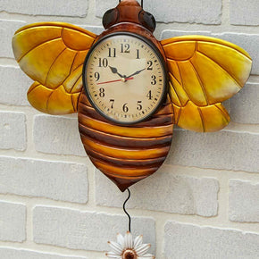 Metal Insect Pendulum Wall Clocks Kitchen Patio Porch Home Decor. / Select Bee