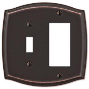 Switch Plate Outlet Cover Rocker Toggle Light Wall Plate - Oil Rubbed Bronze / Style Single Toggle Single GFCI