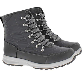 NEW Weatherproof Womens BLK/GRY Water Repellent Katie Winter Sneaker Ankle Boots / Color Gray / US Shoe Size (Women's) 8