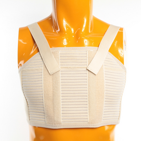 Post Open Heart Thoracic Surgery Breathable Rib Chest Brace w/Metal Support Bars / Color Beige / Size XL