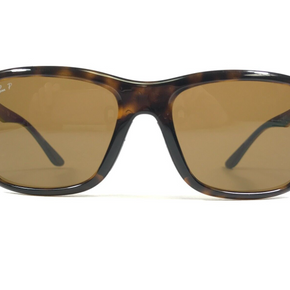 Ray-Ban Sunglasses RB8352 6221/83 Black Tortoise Square Frames w/ Brown Lenses