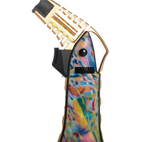 Scorch Torch X-Series Floral Graphic Single Flame Torch Lighter / Color Gold