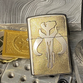 Star Wars Engraved Zippo Lighter Mandalorian Mythosaur Skull