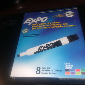 2009 Sanford 8 Expo Dry Erase Markers 83078 ORIGINAL INK Chisel Tip Potent Smell