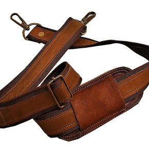 Vintage Leather Replacement Shoulder Strap For Briefcase Luggage Messenger Bag