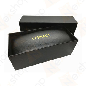 Versace Sunglasses Eyeglasses Leather Hard Case with Cleaning Cloth & Gift Box