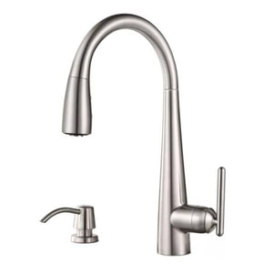 Pfister GT529-SMS Lita 1.8 GPM 1 Hole Pull Down Kitchen Faucet Stainless Steel