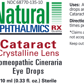 Natural Ophthalmics, Inc Cataract Crystalline Lens Eye Drops 10mL