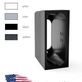 Ring Video Doorbell Wired 2021 5AT3T5 Custom spacer. Mounting bracket 0.5"-3.5" / Color Black / Depth 2.75"