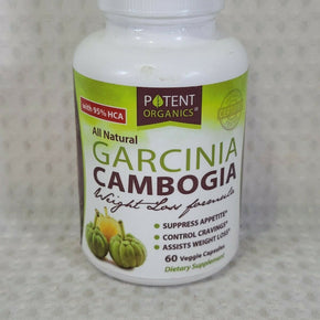 Potent Organics Pure Garcinia Cambogia - 60 Veggie Caps - EXP 05/22 - SEALED