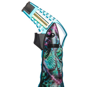 Scorch Torch X-Series Floral Graphic Single Flame Torch Lighter / Color Light Blue