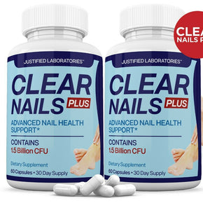Clear Nails Plus Probiotic 1.5 Billion CFU Toe Nail Fungus Supplement 2 Pack