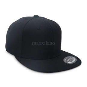 Snapback Hat Classic Trucker Caps Flat Brim Baseball Cap Solid Color Men Hats / Color you like BLACK