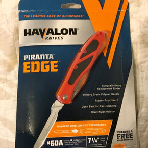 Havalon Piranta Edge Folding Knife with Sheath extra 12 Blades Quik-Change