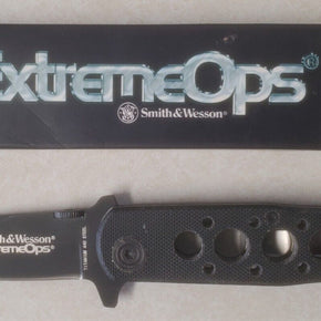 SMITH & WESSON EXTREME OPS CK6M BULLSEYE MED EXT OPS G10 BLACK FOLDING KNIFE NEW