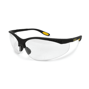 DeWalt DPG59 Reinforcer Bifocal Readers Safety Glasses CLEAR Lens, 1.0 - 3.0 / BiFocal Strength +3.0
