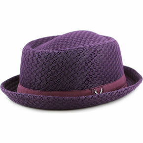 Porkpie Hat - Light Weight Classic Soft Cool Summer Mesh Porkpie Hat 7060 / Color Purple / Size L/XL