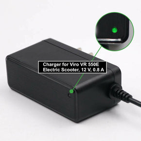 12V 0.8 Ah Charger For Viro VR550E Electric Scooter Lead-Acid Battery Exact Fit