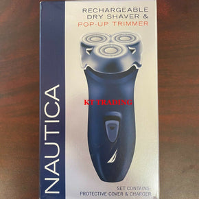 NAUTICA Rechargeable 3-Directional Blade DRY SHAVER & POP-UP Precision TRIMMER