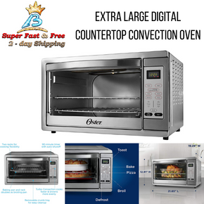 Extra Large Commercial Bake Digital Counter Top Convection Oven Stainless Steel