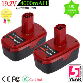 2x For Craftsman C3 19.2-volt XCP Compact lithium-ion Battery 5166 PP2011 9-357