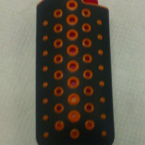 MINI BIC GRIPPER LIGHTER CASE ORANGE POLKA DOTTED DOTS