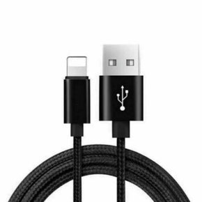 Heavy Duty Lightning Charging Cable For iPhone 6 7 8 Plus X XS XR 11 PRO MAX LOT / Colors Black / Item Length 1 Feet / Pack Of 3