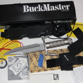 BUCK 184 BUCKMASTER SURVIVAL KNIFE PAT PENDING 1987 UNUSED IN BOX ONLY 938 MADE