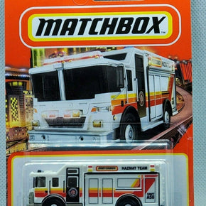 Matchbox 2021 White Fire Rescue Hazard Squad #94 Hazmat